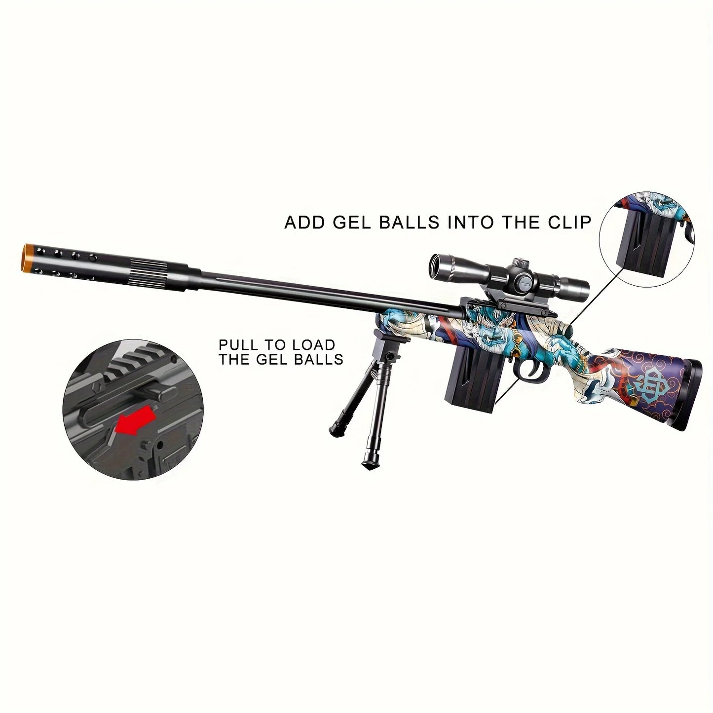 🎯 Mini SVD Gel Blaster – Manual, Tactical & Seriously Fun! 🔫💥