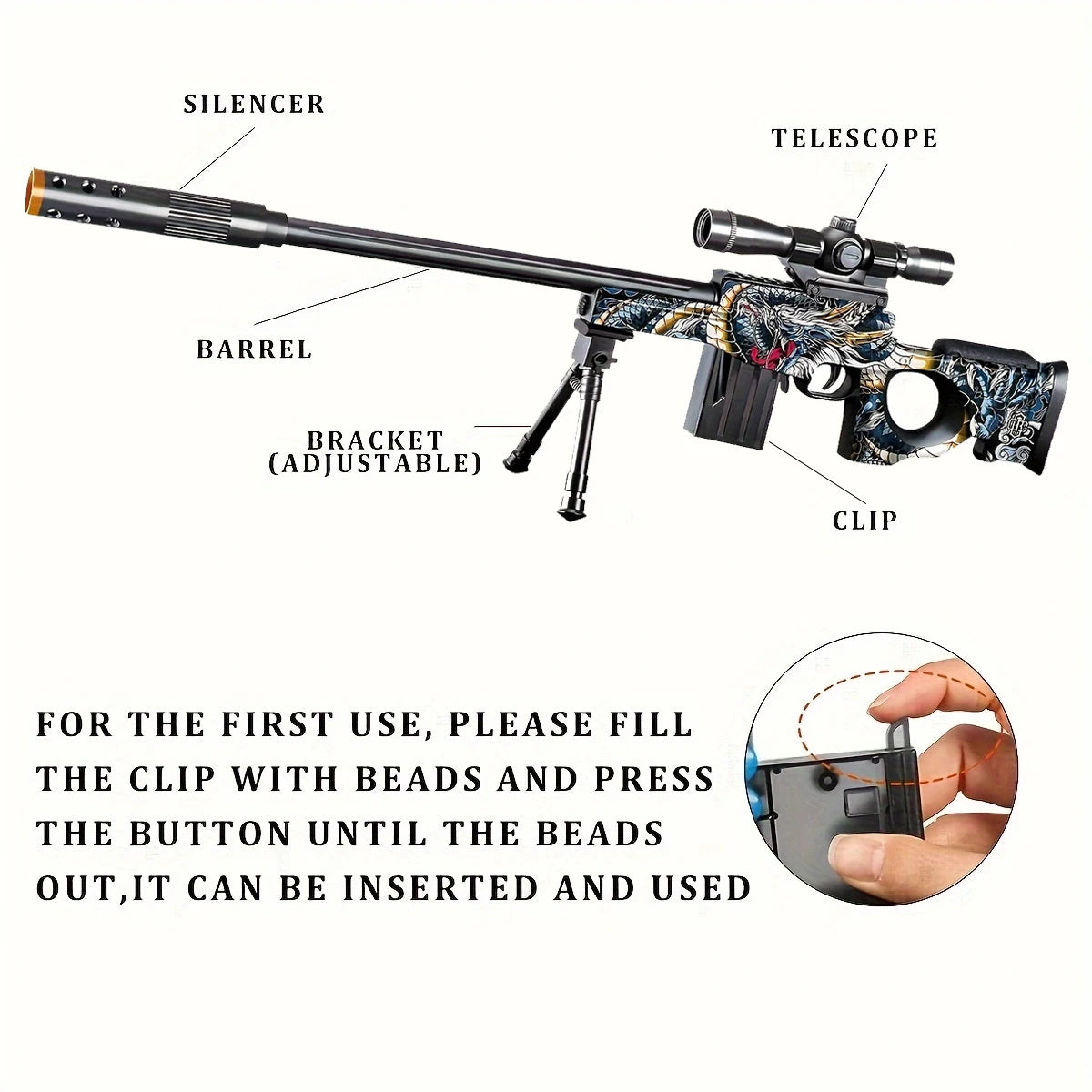 🎯 Mini SVD Gel Blaster – Manual, Tactical & Seriously Fun! 🔫💥